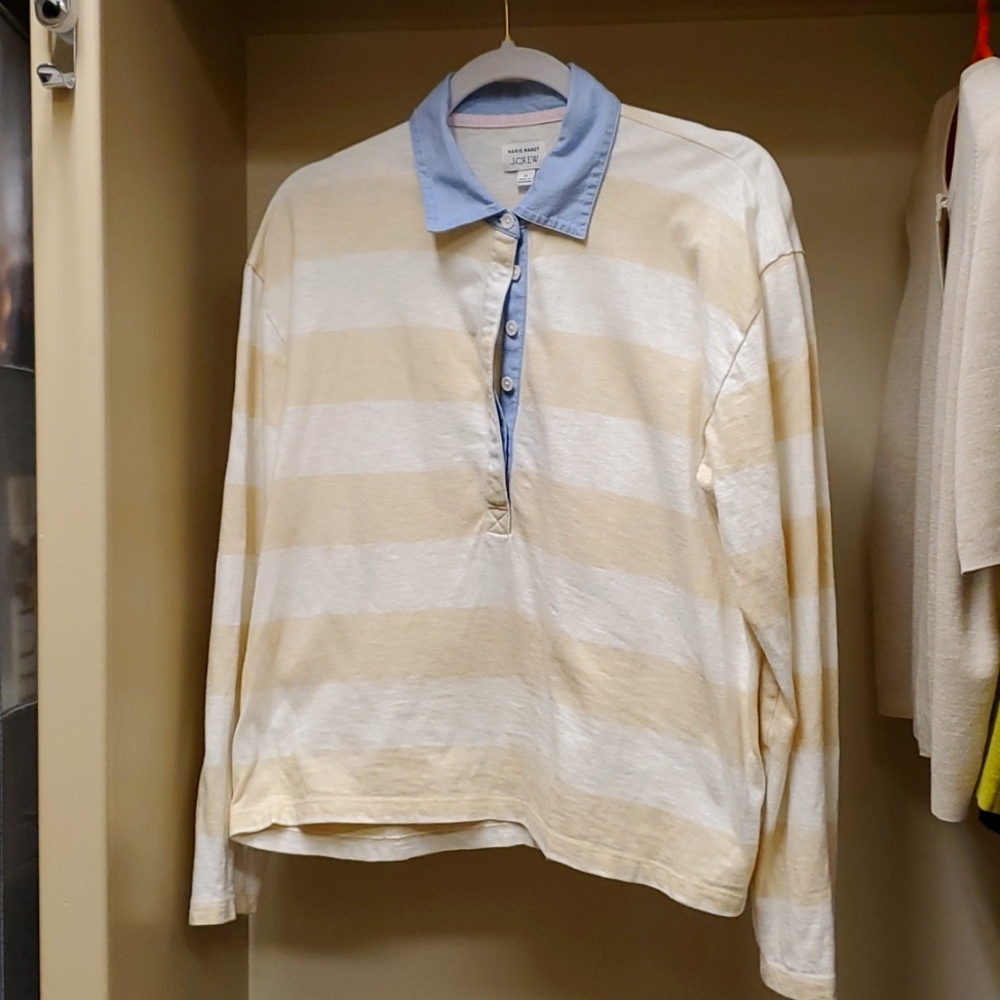J Crew x Marie Marot rugby shirt - M